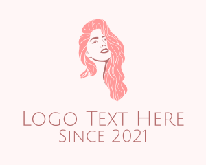 Beauty Vlogger - Pink Hairstylist Salon logo design