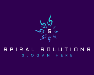 Spiral - Sunray Spiral Swirl logo design