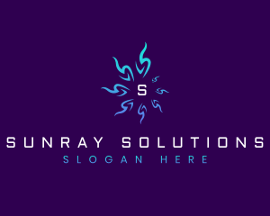 Sunray Spiral Swirl logo design