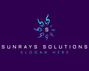 Sunray Spiral Swirl logo design