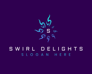 Sunray Spiral Swirl logo design