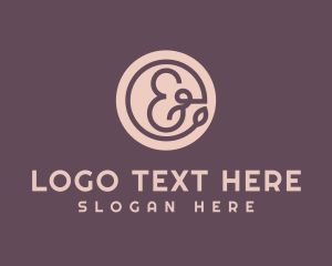 Waxing - Minimalist Swirly Ampersand logo design
