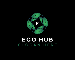 Eco Natural Leaves  logo design