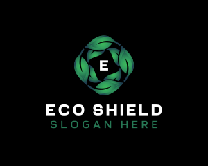 Eco Natural Leaves  logo design