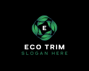 Eco Natural Leaves  logo design