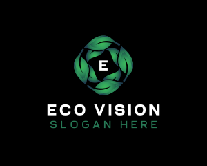 Eco Natural Leaves  logo design