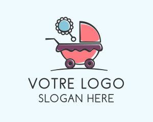 Maternity - Cute Baby Stroller logo design