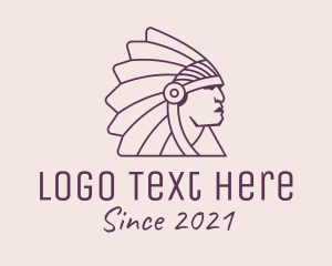 Hulu - Native Tribal Chieftain logo design