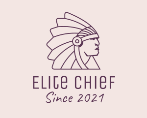 Chief - Native Tribal Chieftain logo design