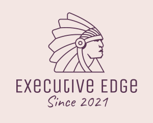 Chief - Native Tribal Chieftain logo design