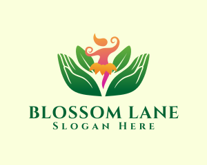 Feminine Flower Yoga logo design