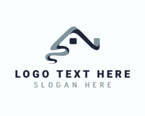 Roof - Wavy House Roofing logo design