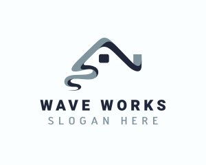 Wavy - Wavy House Roofing logo design