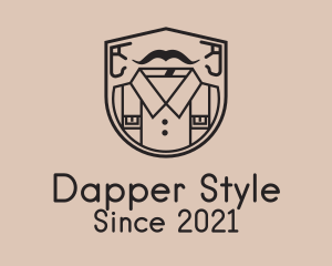 Dapper - Shirt Shield Outline logo design