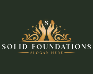 Luxury Hand Wellness Logo