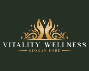 Luxury Hand Wellness logo design