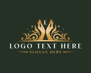 Yoga - Luxury Hand Wellness logo design