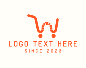 Shopping Cart Letter W Logo