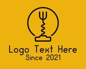 Idea - Minimalist Electric Bulb logo design