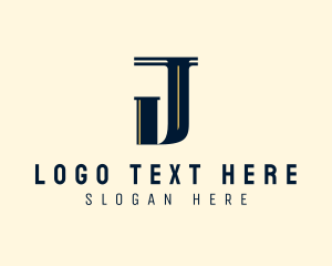 Seamstress - Stylish Retro Letter J logo design