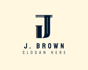 Stylish Retro Letter J logo design