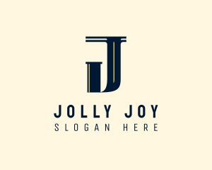 Stylish Retro Letter J logo design