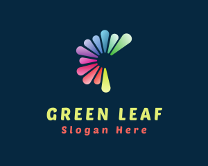 Color Rainbow Petals logo design