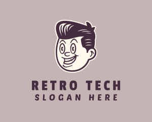 Retro Comic Guy logo design