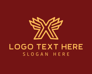 Aero - Modern Aviation Cross Wings logo design