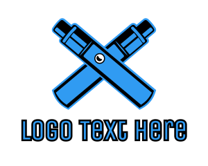 Smoking - Blue Mechanical Vape logo design