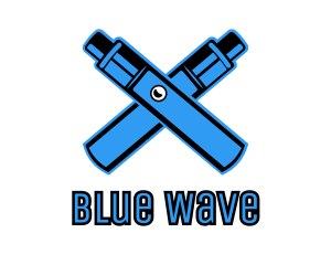 Blue Mechanical Vape logo design