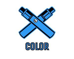 Nicotine - Blue Mechanical Vape logo design