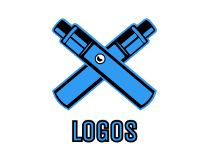 Vaping - Blue Mechanical Vape logo design