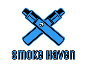 Blue Mechanical Vape logo design