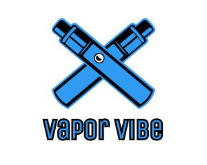 Blue Mechanical Vape logo design