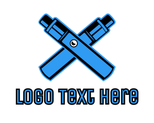 Smoker - Blue Mechanical Vape logo design