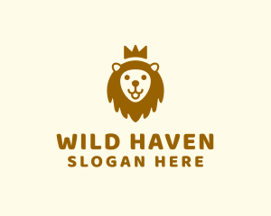 Wild Lion Crown  logo design