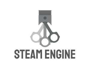 Grey Engine Piston logo design