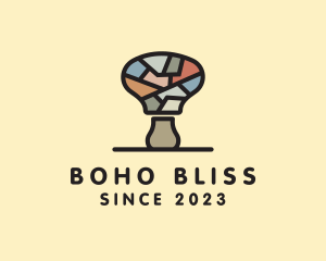 Stained Glass Boho Lamp  logo design