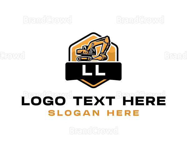 Construction Excavator Mining Logo