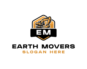 Construction Excavator Mining logo design