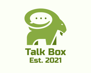 Chat Box - Green Ram Chat logo design