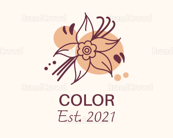 Cinnamon Flower Spice Logo