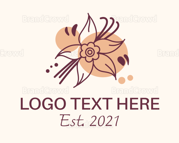 Cinnamon Flower Spice Logo