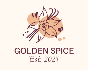 Cinnamon Flower Spice logo design