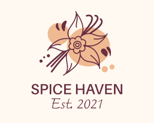 Spices - Cinnamon Flower Spice logo design