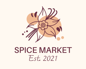 Cinnamon Flower Spice logo design