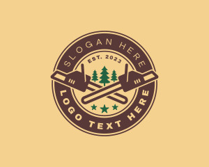 Saw Blade - Chainsaw Tree Woodwork logo design