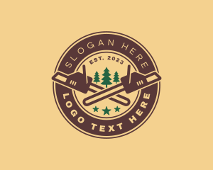 Chainsaw Tree Woodwork Logo