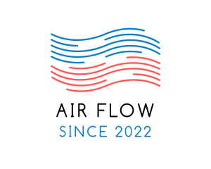 Heating Cooling Airflow Breeze logo design